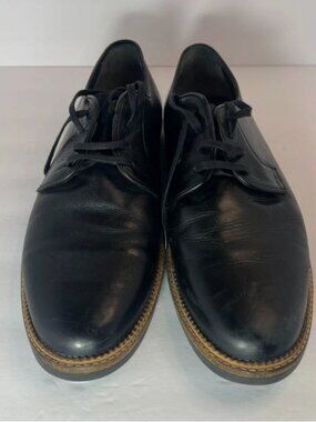 Frank Wright Turpin MFW372 Mens Black Leather Lace Up Oxfords Shoes Size 13